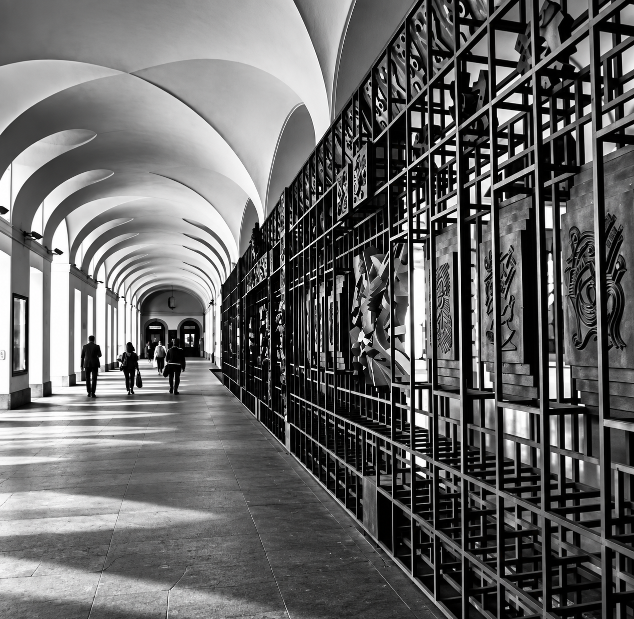 Arkaden Galerie Schwarz-Weiss Architektur